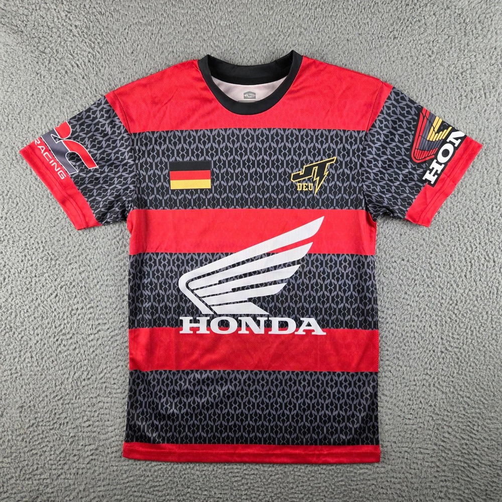 JT Racing Honda Jersey Men Small Red Black Victory Podium 26 Germany Shirt